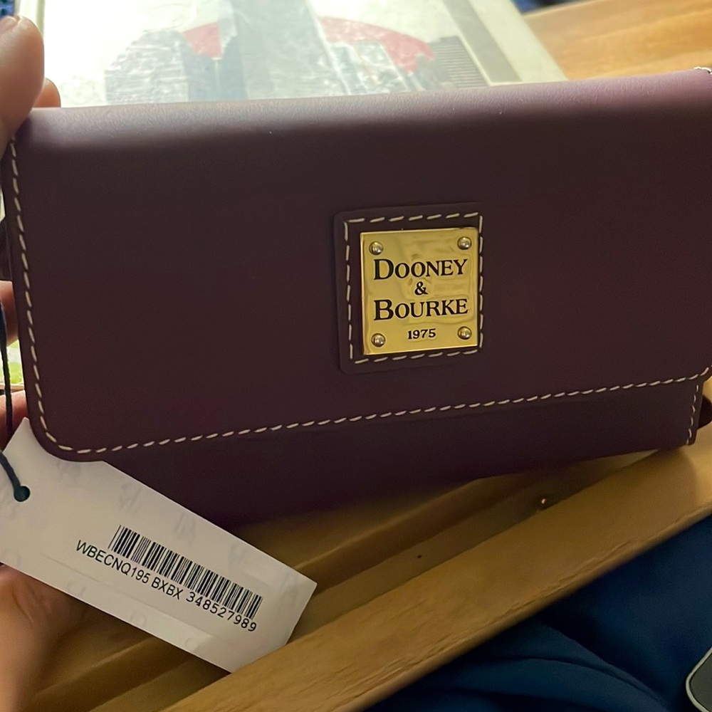 NWT Dooney and Bourke Beacon Wallet in Bordeaux!